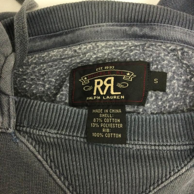 ダブルアールエル RRL パーカー 長袖 RRL パーカー 後つけフード　1ｓｔ　ＤＩＶ－ＲＲＬ S ロゴ、文字 灰 / グレー / gray メンズ USED 古着 中古 50168650