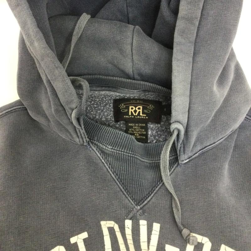 ダブルアールエル RRL パーカー 長袖 RRL パーカー 後つけフード　1ｓｔ　ＤＩＶ－ＲＲＬ S ロゴ、文字 灰 / グレー / gray メンズ USED 古着 中古 50168650