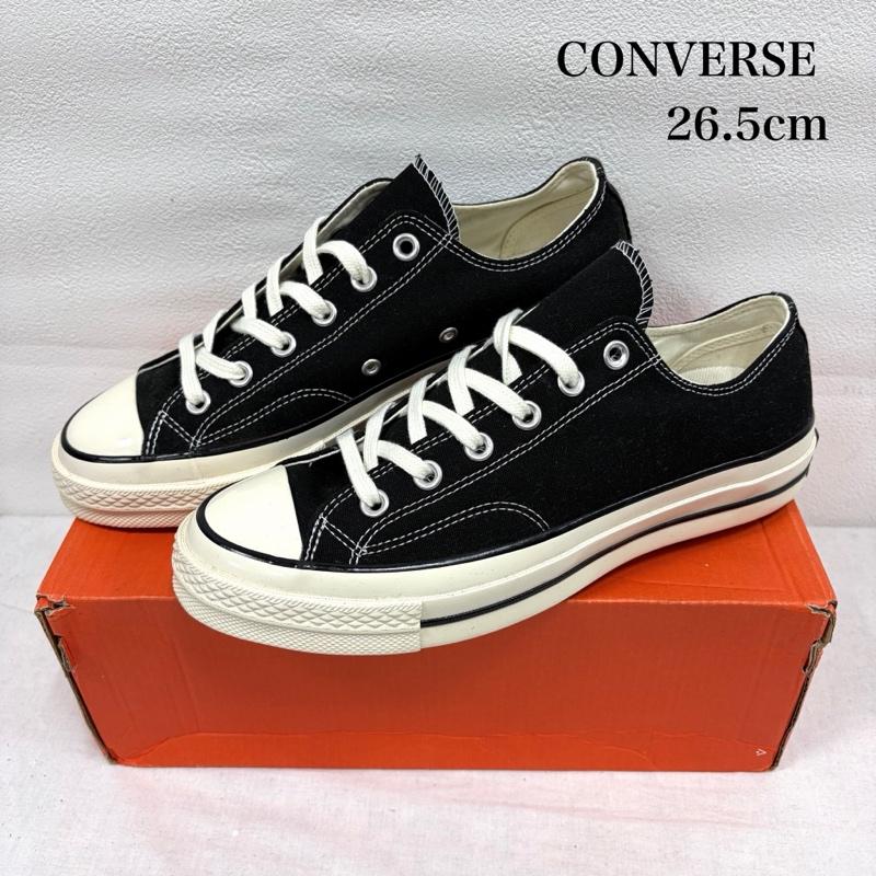コンバース CONVERSE スニーカー スニーカー ALL STAR オールスター CT70 チャックテイラー ローカット スニーカー 162058C 26.5cm 無地 X ロゴ、文字 黒 / ブラック / black X 白 / ホワイト / white メンズ USED 古着 中古 50168653