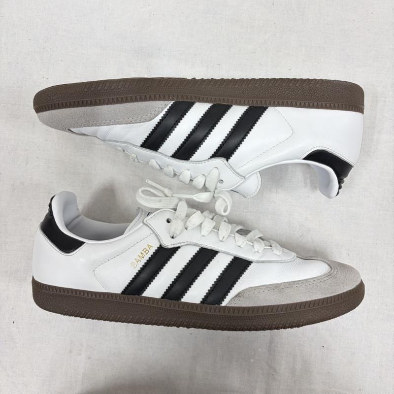アディダス adidas スニーカー スニーカー SAMBA サンバ B75806 ローカット スニーカー ガムソール ロゴ 26.5cm ロゴ、文字 白 / ホワイト / white X 黒 / ブラック / black X 灰 / グレー / gray メンズ USED 古着 中古 50168654