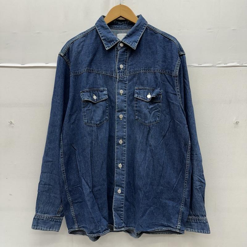 グッドイナフ GOODENOUGH シャツ、ブラウス 長袖 ロゴ 刺繍 デニム ウエスタン シャツ XL インディゴ / インディゴ / Indigo メンズ USED 古着 中古 50168657