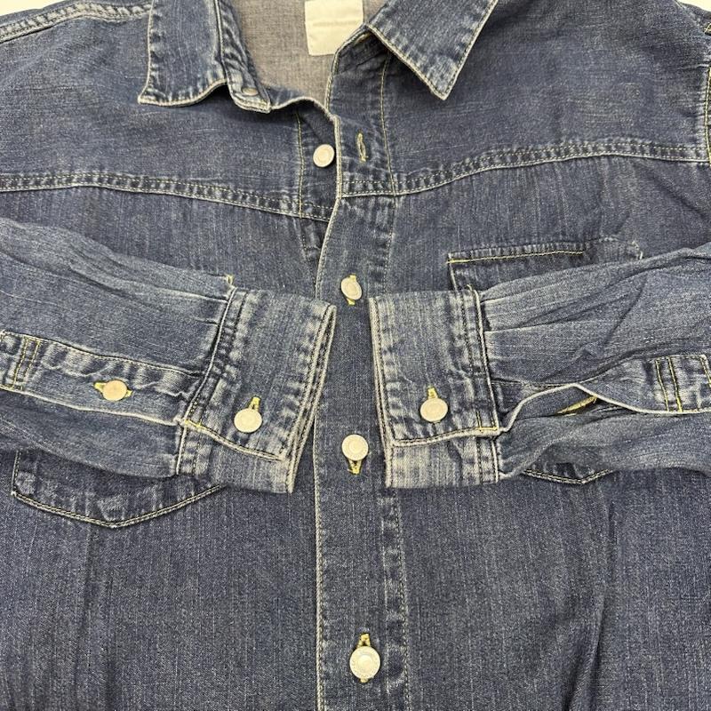 グッドイナフ GOODENOUGH シャツ、ブラウス 長袖 ロゴ 刺繍 デニム ウエスタン シャツ XL インディゴ / インディゴ / Indigo メンズ USED 古着 中古 50168657
