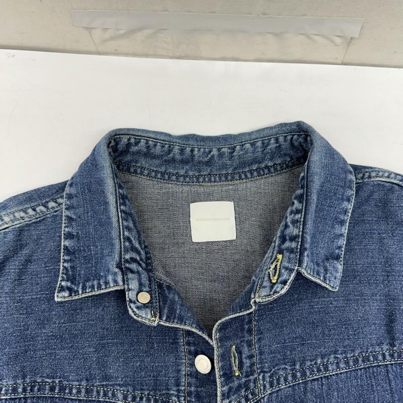 グッドイナフ GOODENOUGH シャツ、ブラウス 長袖 ロゴ 刺繍 デニム ウエスタン シャツ XL インディゴ / インディゴ / Indigo メンズ USED 古着 中古 50168657
