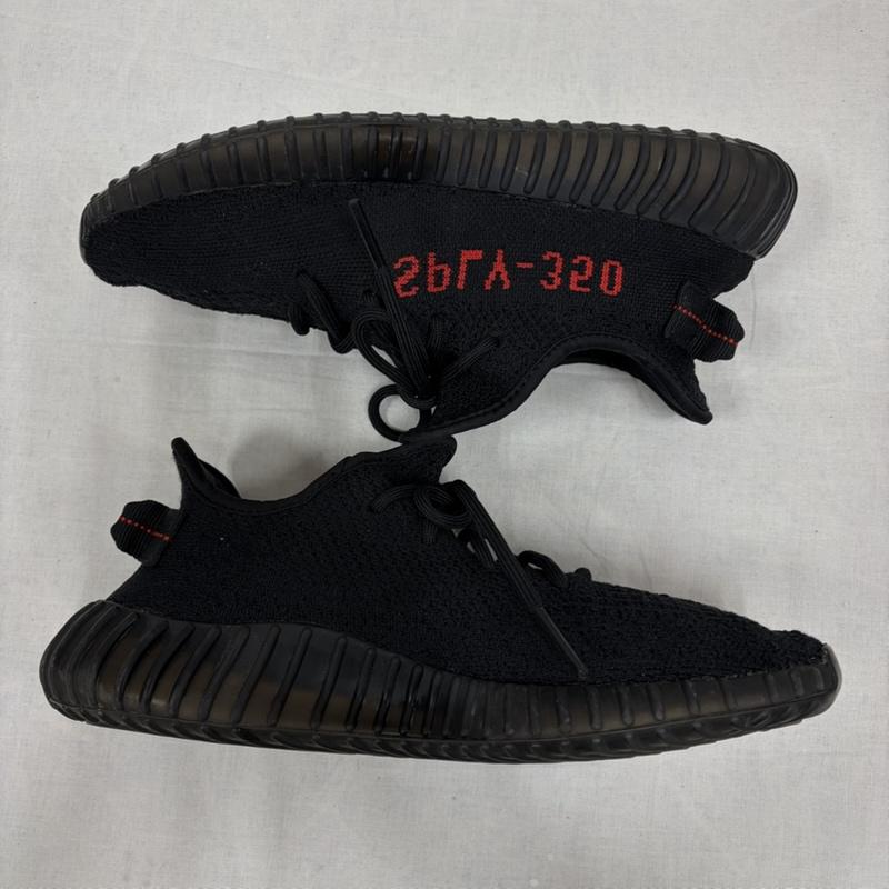イージー YEEZY スニーカー スニーカー adidas Boost 350 V2 イージーブースト CP9652 ローカット スニーカー 26.0cm ロゴ、文字 黒 / ブラック / black X 赤 / レッド / red メンズ USED 古着 中古 50168658
