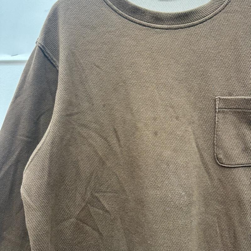 グッドイナフ GOODENOUGH Tシャツ 長袖 02SS ハニカム ポケット ロンT XL 茶 / ブラウン / brown メンズ USED 古着 中古 50168659