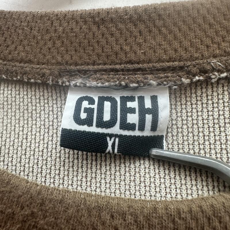 グッドイナフ GOODENOUGH Tシャツ 長袖 02SS ハニカム ポケット ロンT XL 茶 / ブラウン / brown メンズ USED 古着 中古 50168659