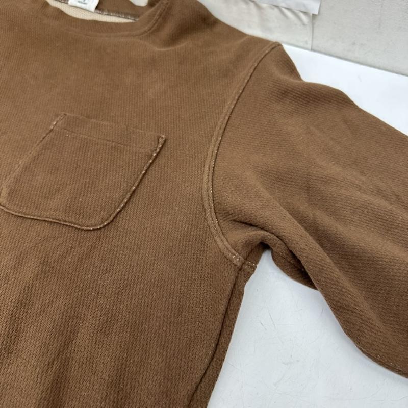 グッドイナフ GOODENOUGH Tシャツ 長袖 02SS ハニカム ポケット ロンT XL 茶 / ブラウン / brown メンズ USED 古着 中古 50168659