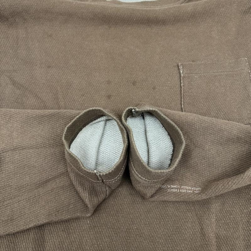 グッドイナフ GOODENOUGH Tシャツ 長袖 02SS ハニカム ポケット ロンT XL 茶 / ブラウン / brown メンズ USED 古着 中古 50168659
