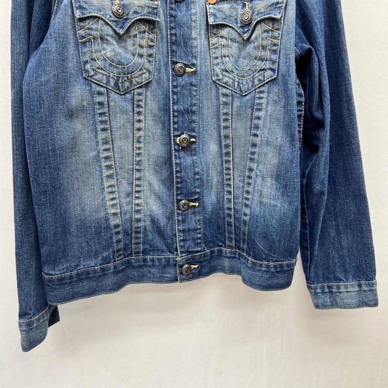 トゥルーレリジョン TRUE RELIGION ジャケット、上着 ジャンパー、ブルゾン JIMMY BGT WESTERN DENIM JACKET デニムジャケット ウエスタン L ダメージ加工 メンズ USED 古着 中古 50168662
