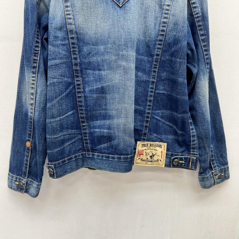 トゥルーレリジョン TRUE RELIGION ジャケット、上着 ジャンパー、ブルゾン JIMMY BGT WESTERN DENIM JACKET デニムジャケット ウエスタン L ダメージ加工 メンズ USED 古着 中古 50168662