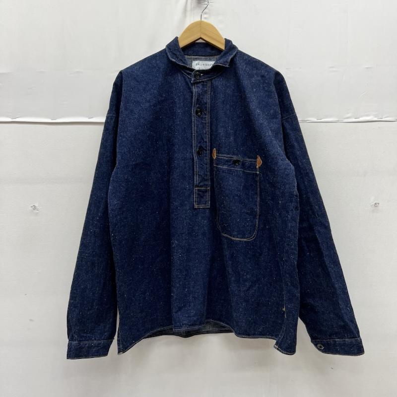 ウエアハウス WAREHOUSE シャツ、ブラウス 長袖 GREENEBAUM OVERALLS 2213 1880 ヘヴィーレザーバウンドジャンパー デニム 42 インディゴ / インディゴ / Indigo メンズ USED 古着 中古 50168663