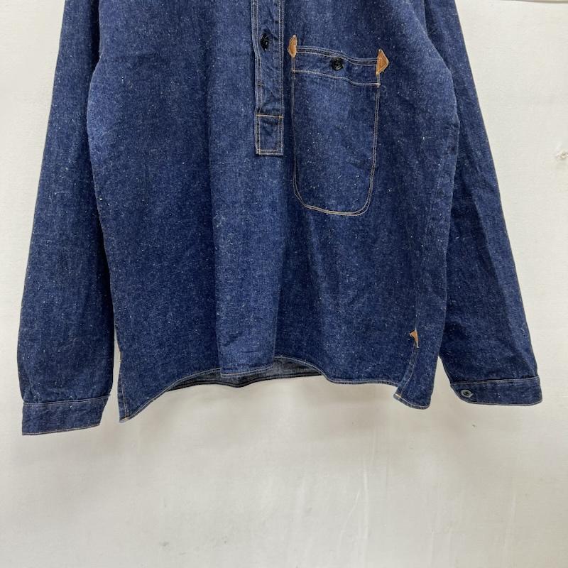 ウエアハウス WAREHOUSE シャツ、ブラウス 長袖 GREENEBAUM OVERALLS 2213 1880 ヘヴィーレザーバウンドジャンパー デニム 42 インディゴ / インディゴ / Indigo メンズ USED 古着 中古 50168663