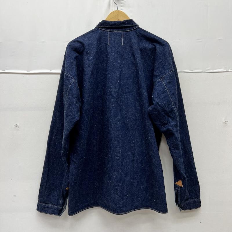 ウエアハウス WAREHOUSE シャツ、ブラウス 長袖 GREENEBAUM OVERALLS 2213 1880 ヘヴィーレザーバウンドジャンパー デニム 42 インディゴ / インディゴ / Indigo メンズ USED 古着 中古 50168663