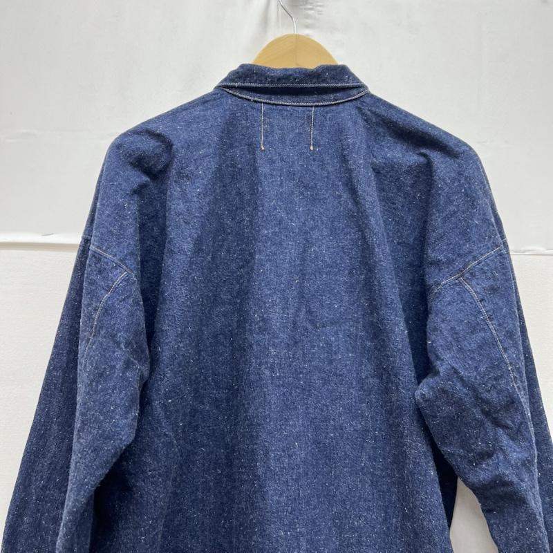 ウエアハウス WAREHOUSE シャツ、ブラウス 長袖 GREENEBAUM OVERALLS 2213 1880 ヘヴィーレザーバウンドジャンパー デニム 42 インディゴ / インディゴ / Indigo メンズ USED 古着 中古 50168663