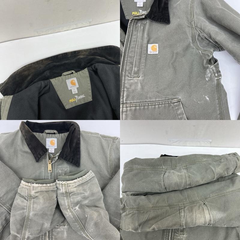 カーハート Carhartt ジャケット、上着 ジャンパー、ブルゾン フルスイング アームストロング ジャケット ワーク モス S メンズ USED 古着 中古 50168665