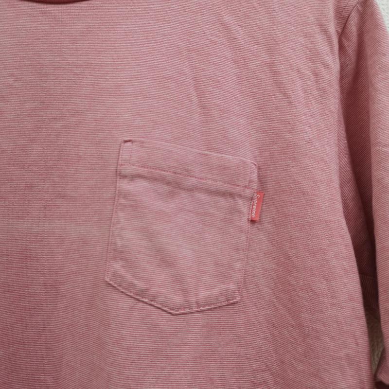 シュプリーム Supreme Tシャツ 半袖 25SS ストライプ ピスネーム ポケット 半袖 Tシャツ S/S TEE S 桃 / ピンク / pink メンズ USED 古着 中古 50168667