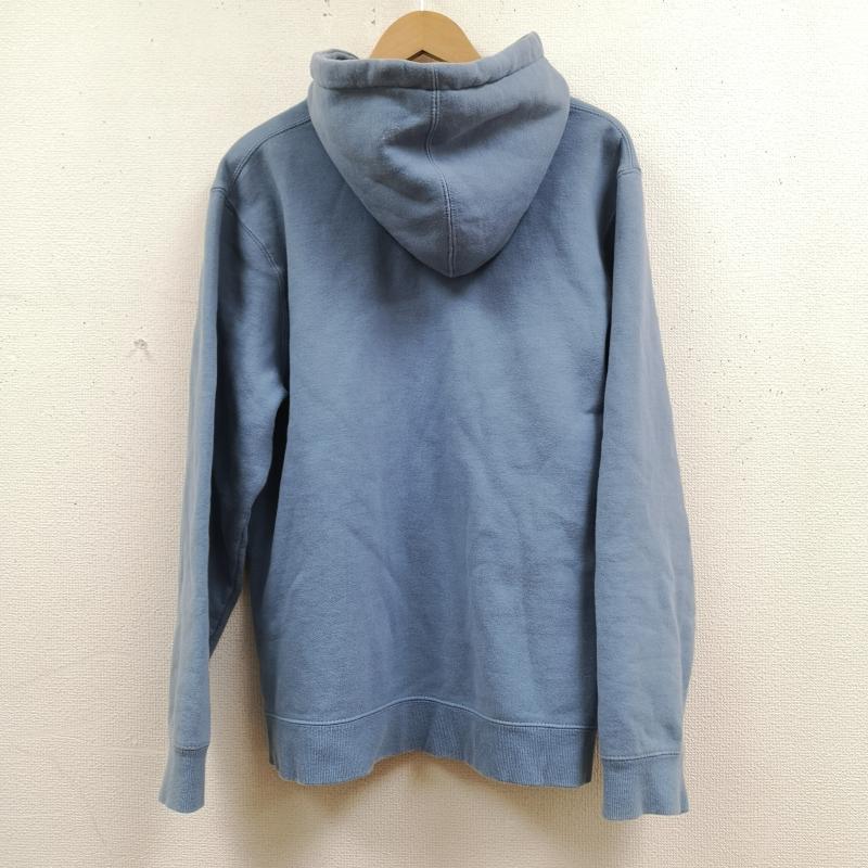 ステューシー STUSSY パーカー 長袖 センターロゴ パイル 裏起毛 プルオーバー パーカー L 水色 / ライトブルー / メンズ USED 古着 中古 50168669