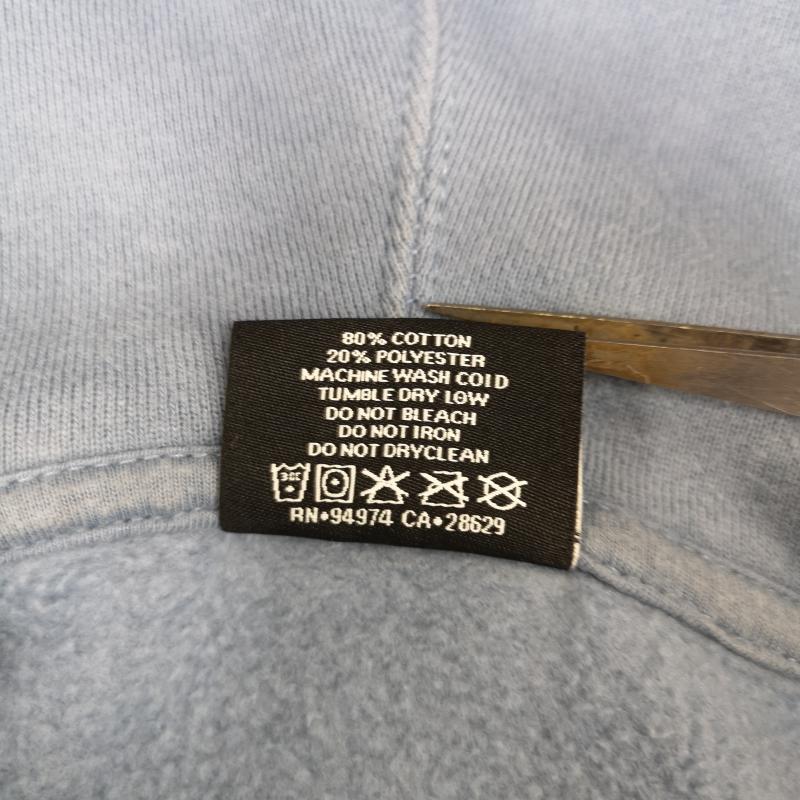 ステューシー STUSSY パーカー 長袖 センターロゴ パイル 裏起毛 プルオーバー パーカー L 水色 / ライトブルー / メンズ USED 古着 中古 50168669