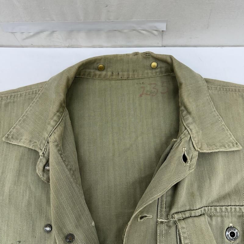 古着 USED ジャケット、上着 ジャンパー、ブルゾン 40s USMC P-44 ヘリンボーン ユーティリティ ジャケット - カーキオリーブ / カーキオリーブ / メンズ USED 古着 中古 50168670