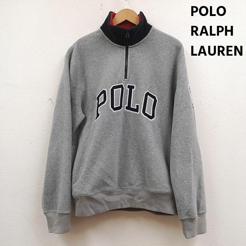 ポロラルフローレン POLO RALPH LAUREN ジャケット、上着 ジャンパー、ブルゾン レターパッチ 星条旗 ハーフジップ フリース ジャケット M 灰 / グレー / gray メンズ USED 古着 中古 50168672