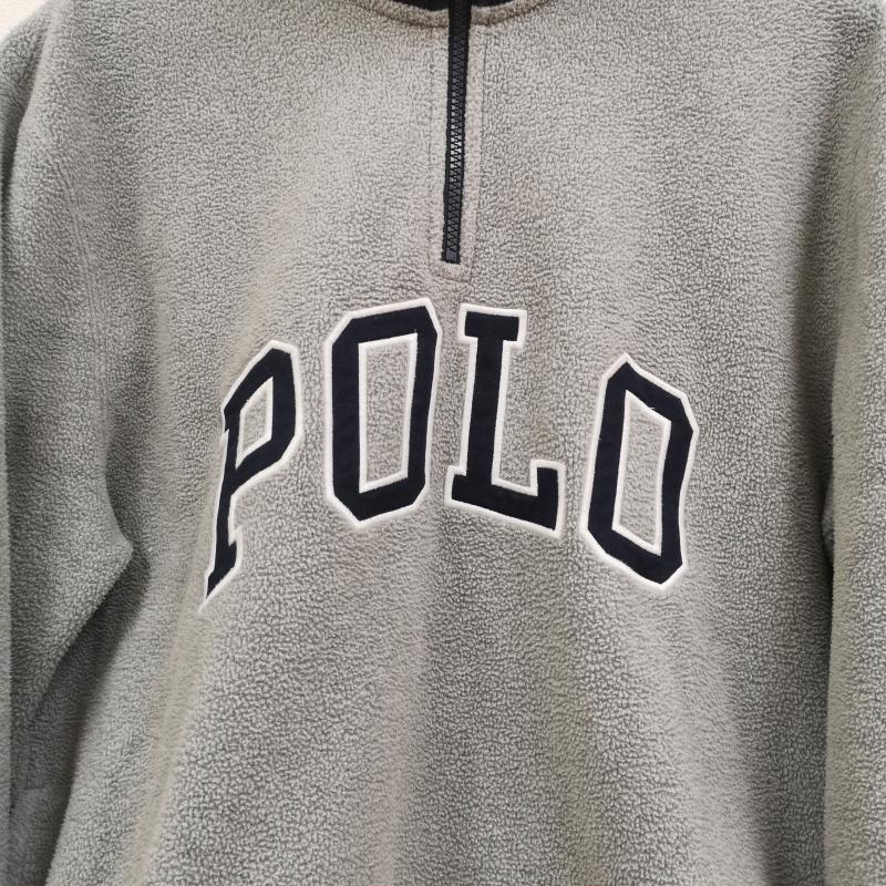 ポロラルフローレン POLO RALPH LAUREN ジャケット、上着 ジャンパー、ブルゾン レターパッチ 星条旗 ハーフジップ フリース ジャケット M 灰 / グレー / gray メンズ USED 古着 中古 50168672