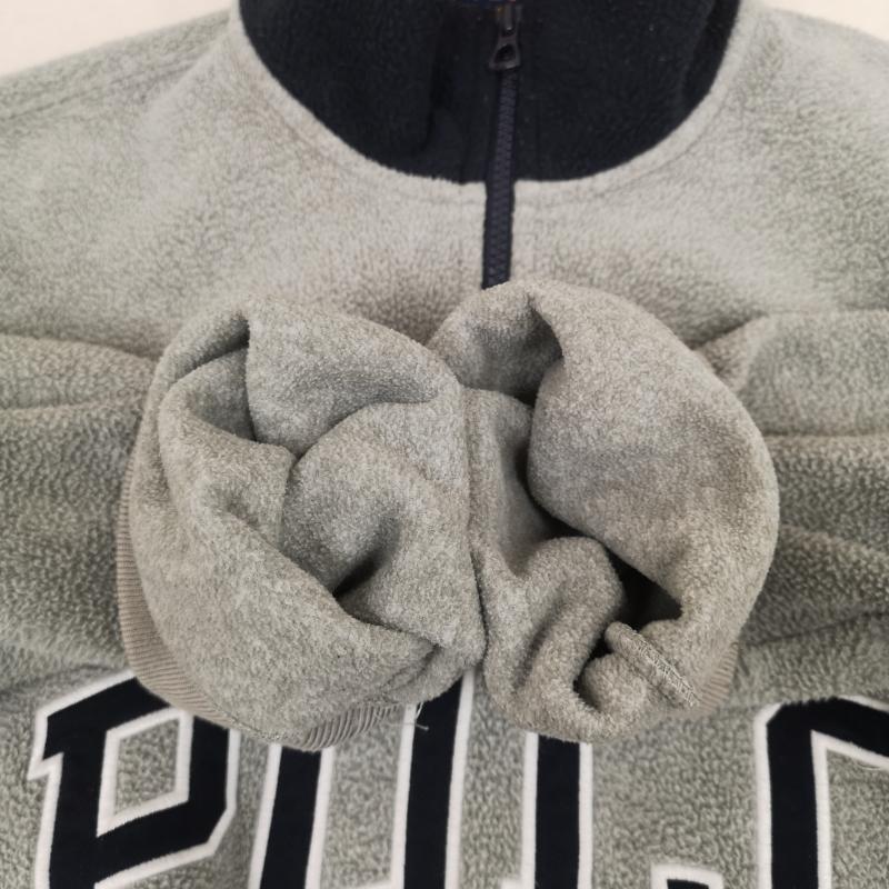 ポロラルフローレン POLO RALPH LAUREN ジャケット、上着 ジャンパー、ブルゾン レターパッチ 星条旗 ハーフジップ フリース ジャケット M 灰 / グレー / gray メンズ USED 古着 中古 50168672