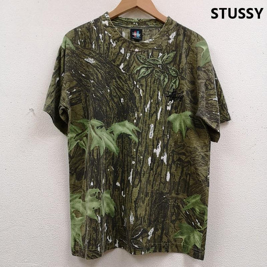 ステューシー STUSSY Tシャツ 半袖 90s USA製 赤青タグ リアルツリー カモ柄 半袖 Tシャツ S/S TEE M マルチカラー / マルチカラー / multicolor メンズ USED 古着 中古 50168675