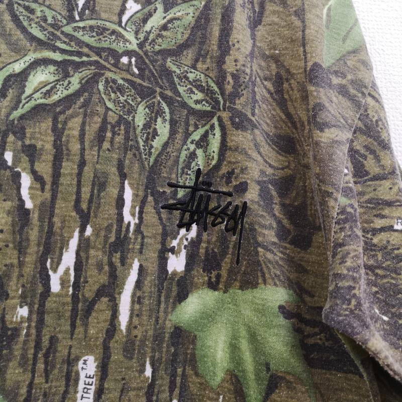 ステューシー STUSSY Tシャツ 半袖 90s USA製 赤青タグ リアルツリー カモ柄 半袖 Tシャツ S/S TEE M マルチカラー / マルチカラー / multicolor メンズ USED 古着 中古 50168675