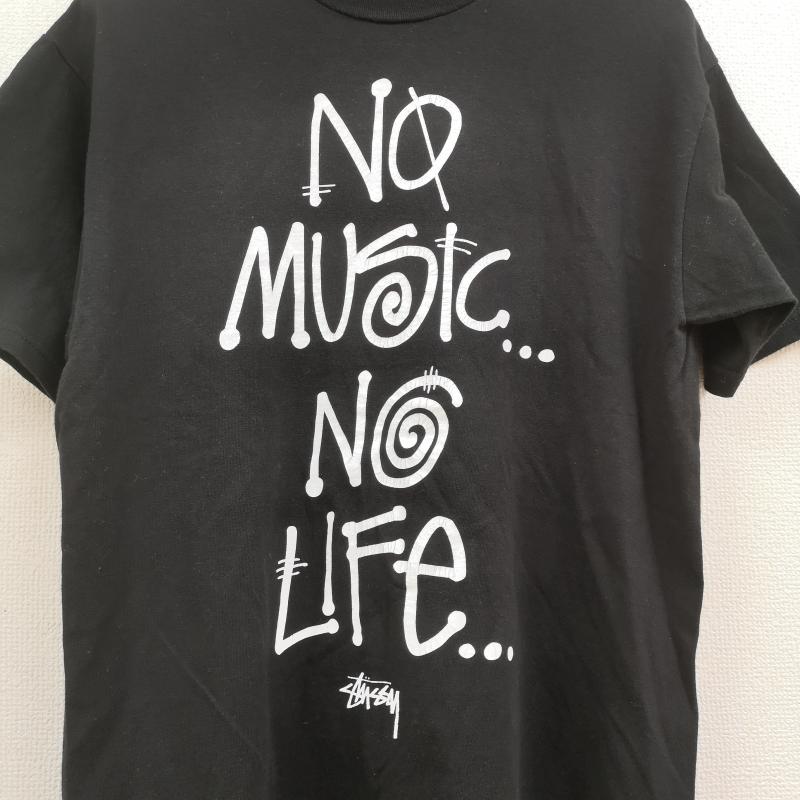 ステューシー STUSSY Tシャツ 半袖 TOWERRECORDS 30周年コラボ NO MUSIC NO LIFE 半袖 Tシャツ S/S TEE M 黒 / ブラック / black メンズ USED 古着 中古 50168678