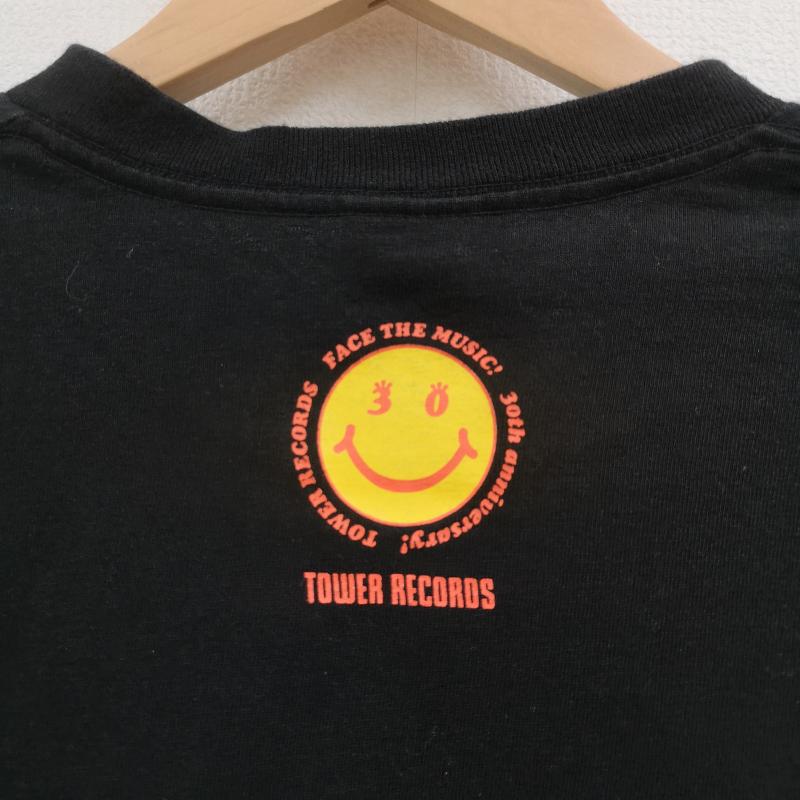ステューシー STUSSY Tシャツ 半袖 TOWERRECORDS 30周年コラボ NO MUSIC NO LIFE 半袖 Tシャツ S/S TEE M 黒 / ブラック / black メンズ USED 古着 中古 50168678