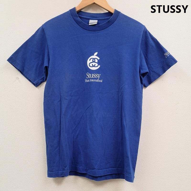 ステューシー STUSSY Tシャツ 半袖 00s USA製 銀タグ Apple りんご 半袖 Tシャツ S/S TEE S 青 / ブルー / blue メンズ USED 古着 中古 50168680