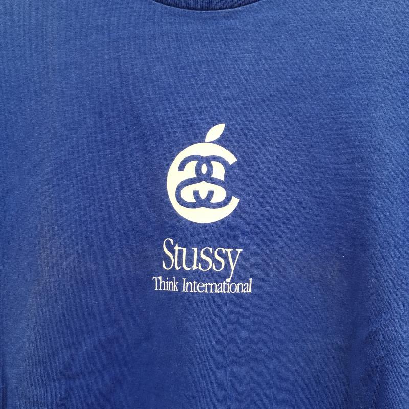 ステューシー STUSSY Tシャツ 半袖 00s USA製 銀タグ Apple りんご 半袖 Tシャツ S/S TEE S 青 / ブルー / blue メンズ USED 古着 中古 50168680