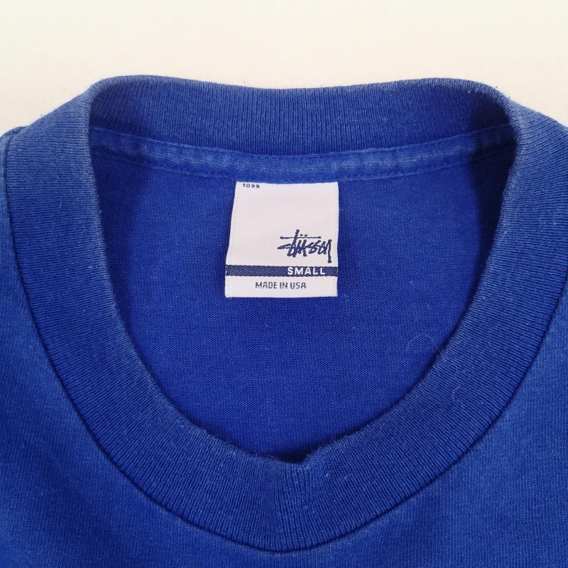 ステューシー STUSSY Tシャツ 半袖 00s USA製 銀タグ Apple りんご 半袖 Tシャツ S/S TEE S 青 / ブルー / blue メンズ USED 古着 中古 50168680
