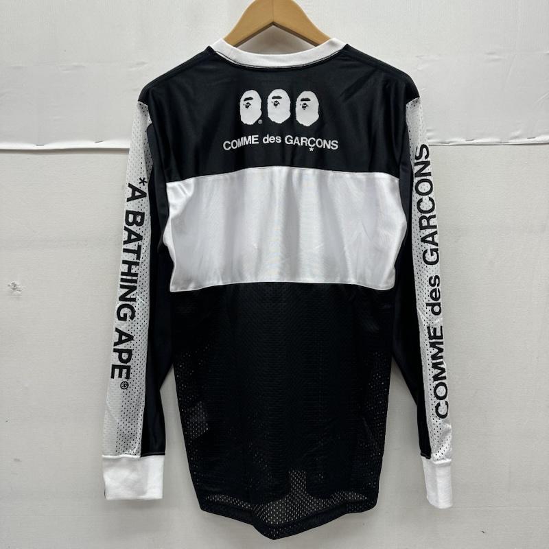 コムデギャルソン COMME des GARCONS Tシャツ 長袖 24AW A BATHING APE メッシュ ロング Tシャツ ロンT 001LTK731901C M 黒 / ブラック / black X 白 / ホワイト / white メンズ USED 古着 中古 50168683