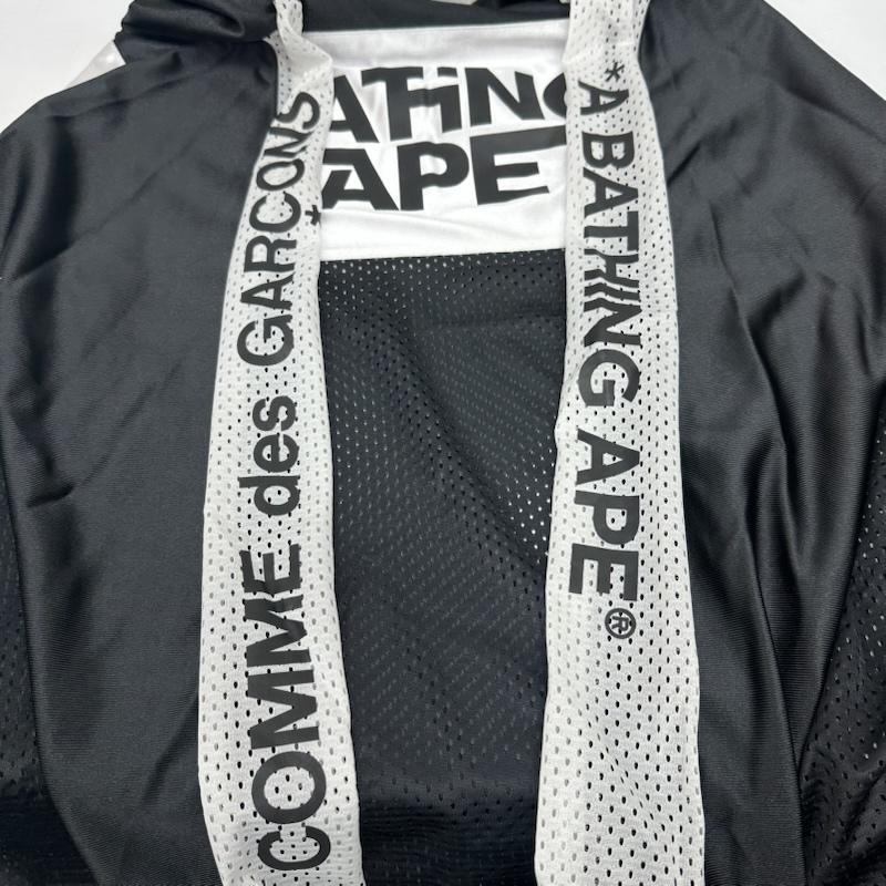 コムデギャルソン COMME des GARCONS Tシャツ 長袖 24AW A BATHING APE メッシュ ロング Tシャツ ロンT 001LTK731901C M 黒 / ブラック / black X 白 / ホワイト / white メンズ USED 古着 中古 50168683