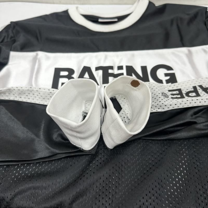 コムデギャルソン COMME des GARCONS Tシャツ 長袖 24AW A BATHING APE メッシュ ロング Tシャツ ロンT 001LTK731901C M 黒 / ブラック / black X 白 / ホワイト / white メンズ USED 古着 中古 50168683