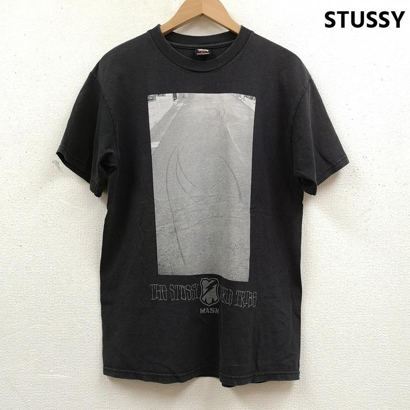 ステューシー STUSSY Tシャツ 半袖 00s メキシコ製 黒タグ MASH SF ピストバイク クルー 半袖 Tシャツ S/S TEE M 黒 / ブラック / black メンズ USED 古着 中古 50168684