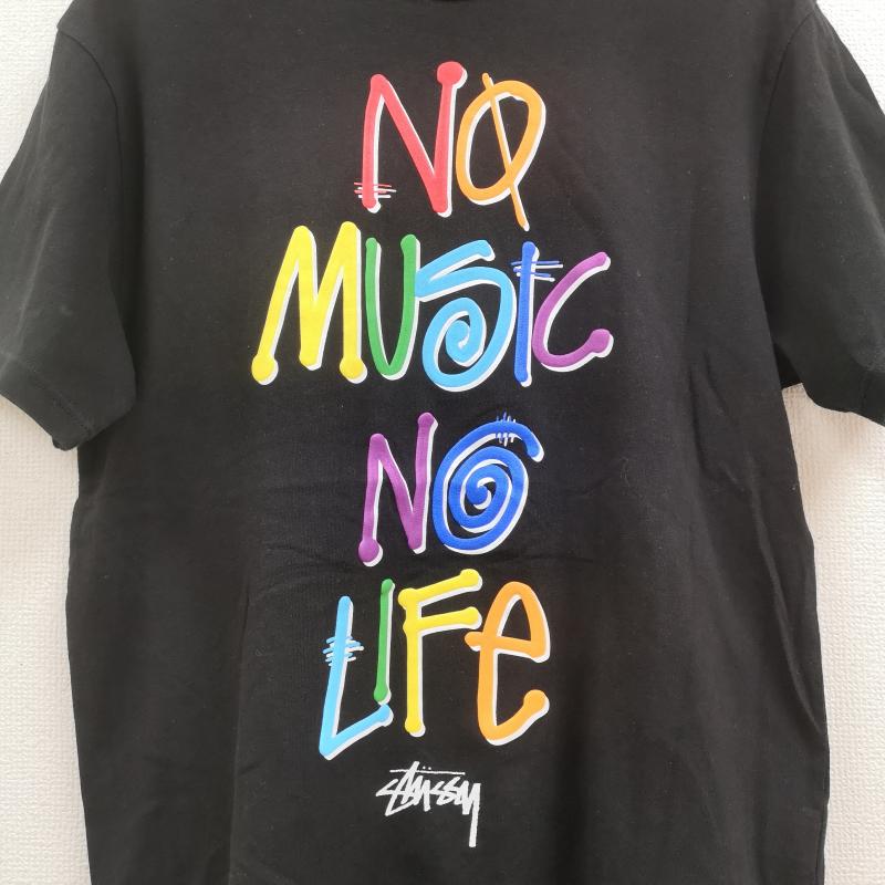 ステューシー STUSSY Tシャツ 半袖 TOWERRECORDS 30周年コラボ NO MUSIC NO LIFE 半袖 Tシャツ S/STEE L 黒 / ブラック / black メンズ USED 古着 中古 50168686