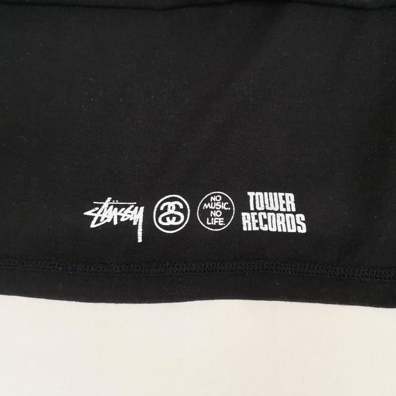 ステューシー STUSSY Tシャツ 半袖 TOWERRECORDS 30周年コラボ NO MUSIC NO LIFE 半袖 Tシャツ S/STEE L 黒 / ブラック / black メンズ USED 古着 中古 50168686