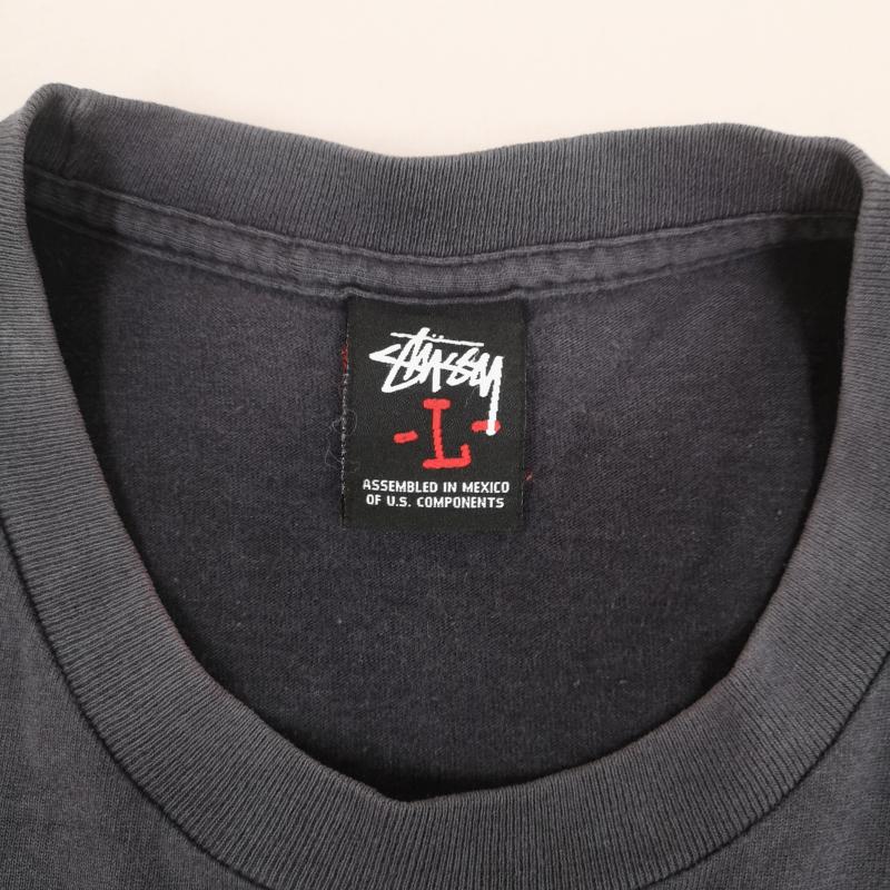 ステューシー STUSSY Tシャツ 半袖 00s メキシコ製 黒タグ ストックロゴ グラフィック 半袖 Tシャツ S/S TEE L 黒 / ブラック / black メンズ USED 古着 中古 50168688