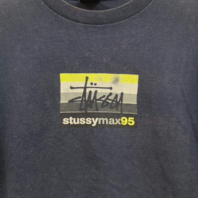 ステューシー STUSSY Tシャツ 半袖 90s USA製 紺タグ Air Max 95 半袖 Tシャツ S/S TEE M 紺 / ネイビー / navy メンズ USED 古着 中古 50168691