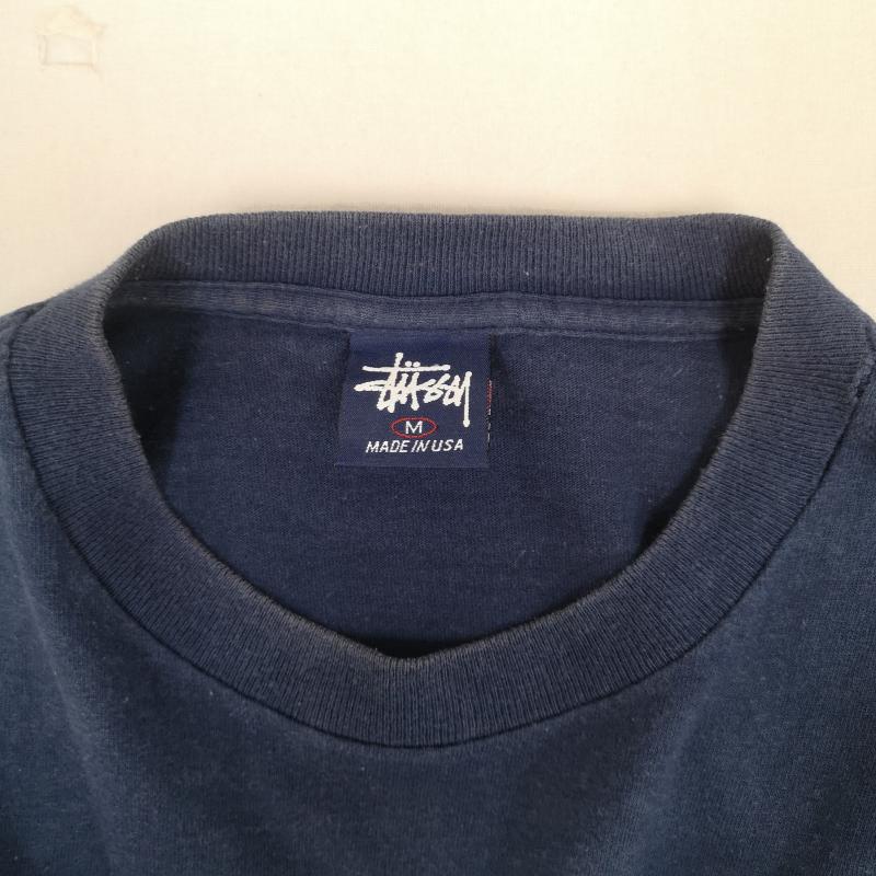 ステューシー STUSSY Tシャツ 半袖 90s USA製 紺タグ Air Max 95 半袖 Tシャツ S/S TEE M 紺 / ネイビー / navy メンズ USED 古着 中古 50168691