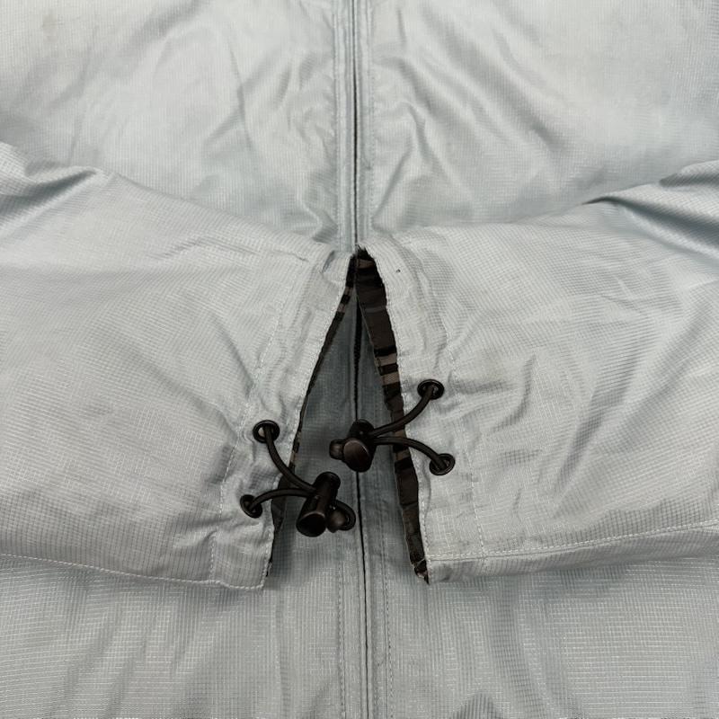 バーバリーブラックレーベル BURBERRY BLACK LABEL ジャケット、上着 ダウンジャケット 裏地 チェック ナイロン ダウン ジャケット BMP82-318-22 M 水色 / ライトブルー / メンズ USED 古着 中古 50168693