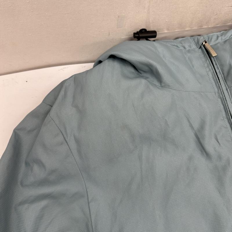 バーバリーブラックレーベル BURBERRY BLACK LABEL ジャケット、上着 ダウンジャケット 裏地 チェック ナイロン ダウン ジャケット BMP82-318-22 M 水色 / ライトブルー / メンズ USED 古着 中古 50168693