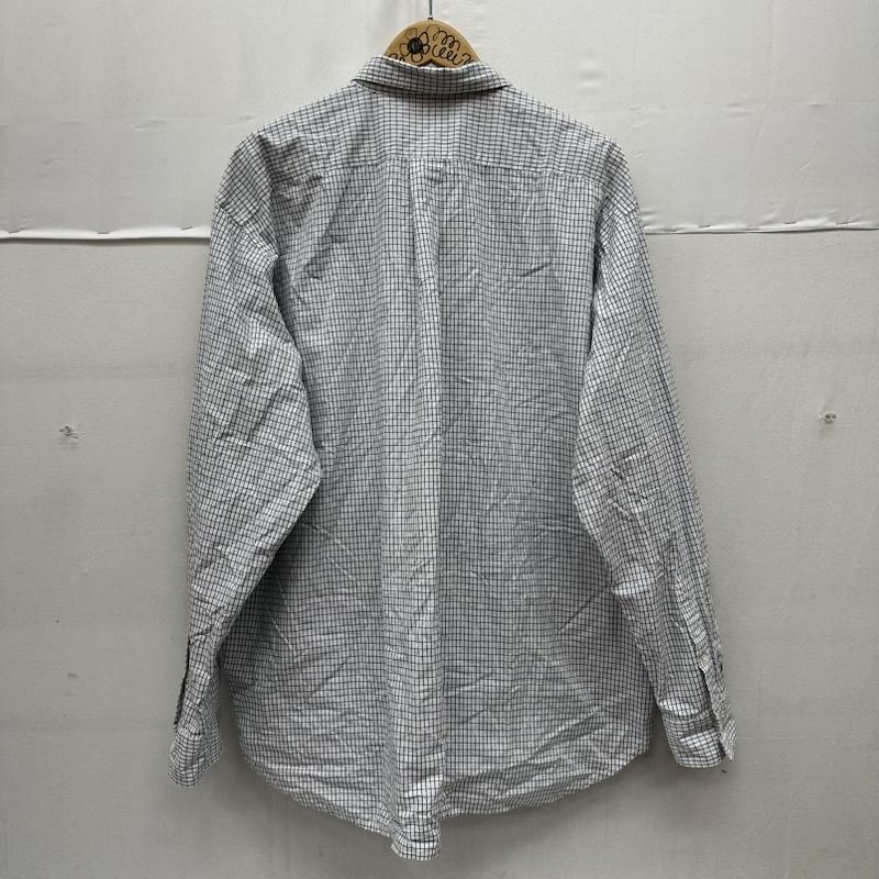 ビームス エスエスゼット BEAMS SSZ シャツ、ブラウス 長袖 25AW 別注 WHR BD SHIRT オーバーサイズチェックボタンダウンシャツ 11-11-1296-139 M 白 / ホワイト / white メンズ USED 古着 中古 50168696