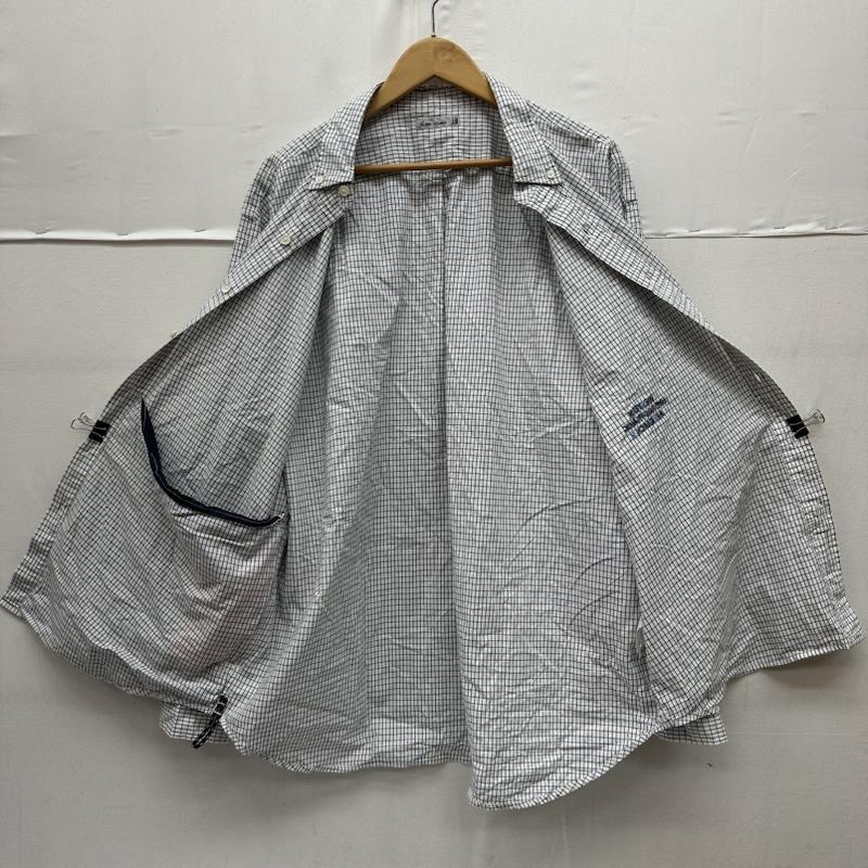 ビームス エスエスゼット BEAMS SSZ シャツ、ブラウス 長袖 25AW 別注 WHR BD SHIRT オーバーサイズチェックボタンダウンシャツ 11-11-1296-139 M 白 / ホワイト / white メンズ USED 古着 中古 50168696