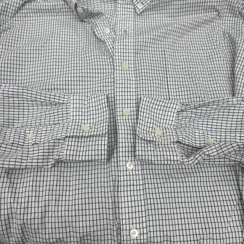 ビームス エスエスゼット BEAMS SSZ シャツ、ブラウス 長袖 25AW 別注 WHR BD SHIRT オーバーサイズチェックボタンダウンシャツ 11-11-1296-139 M 白 / ホワイト / white メンズ USED 古着 中古 50168696
