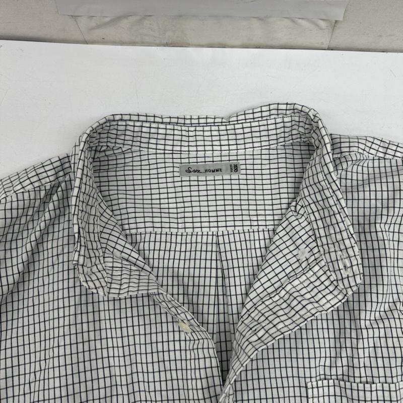 ビームス エスエスゼット BEAMS SSZ シャツ、ブラウス 長袖 25AW 別注 WHR BD SHIRT オーバーサイズチェックボタンダウンシャツ 11-11-1296-139 M 白 / ホワイト / white メンズ USED 古着 中古 50168696