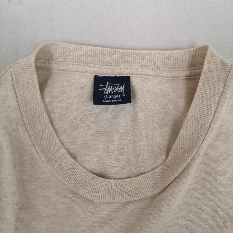ステューシー STUSSY Tシャツ 半袖 90s USA製 紺タグ Sロゴ 半袖 Tシャツ S/S TEE L ベージュ / ベージュ / beige メンズ USED 古着 中古 50168697