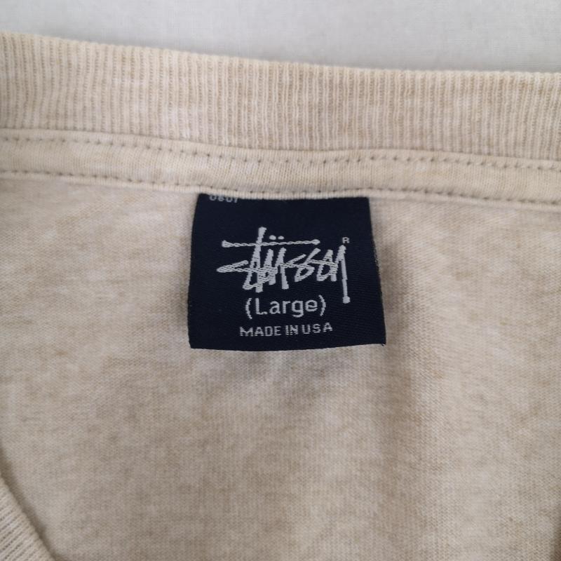 ステューシー STUSSY Tシャツ 半袖 90s USA製 紺タグ Sロゴ 半袖 Tシャツ S/S TEE L ベージュ / ベージュ / beige メンズ USED 古着 中古 50168697